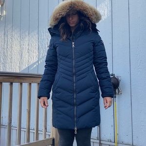 Pajar down filled, fox fur trim coat
